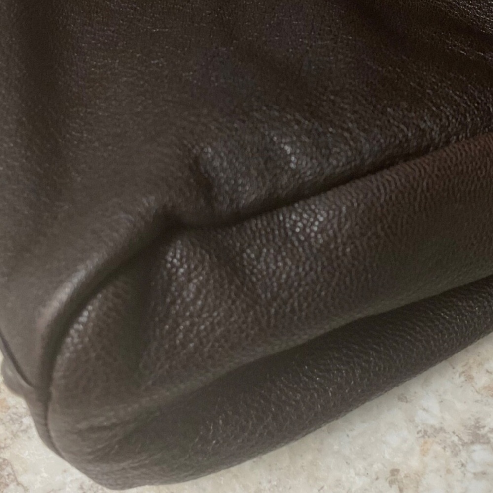Fendi Peekaboo bag, small,brown leather, zucca print inside , no shoulder strap. - Picture 12 of 16